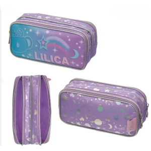 ESTOJO DUPLO ESCOLAR LILICA RIPILICA LILAS 971AF14