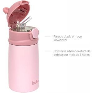 COPO TÉRMICO PAREDE DUPLA URSINHO DA BUBA ROSA