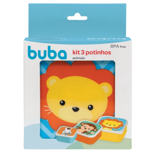 Kit 3 potinhos animal fun Buba