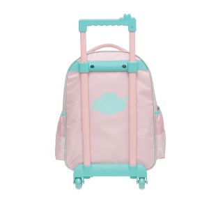 MOCHILA DE RODINHAS LILICA MENINA - ROSA COM ESTAMPA ARCO-IRIS 971S01