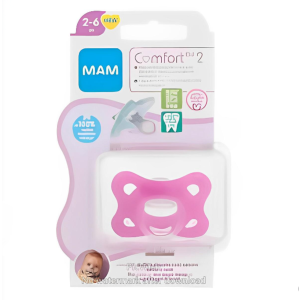 Chupeta MAM Comfort 100% silicone - 2 - 6 meses Rosa