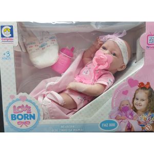 BONECA LOVE BORN BEBEZINHO DA MAMÃE COTIPLÁS 2381