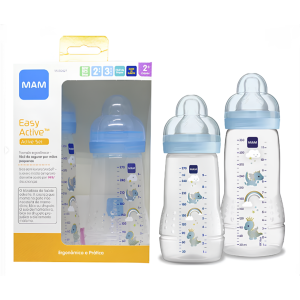 Kit Mamadeira MAM Easy Active™ Set - 270ml + 330ml Azul