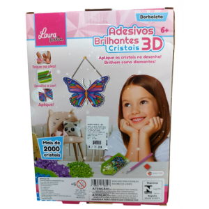 ADESIVOS BRILHANTES 3D CRISTAIS BORBOLETA