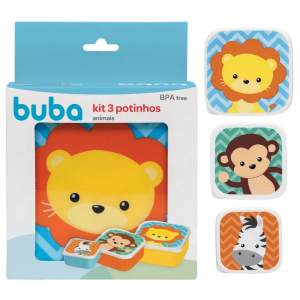 Kit 3 potinhos animal fun Buba