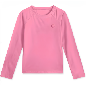 CAMISETA MANGA LONGA ROSA COM PROTEÇÃO SOLAR INFANTIL MARISOL