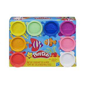 KIT MASSINHA DE MODELAR PLAY DOH COM 8 POTES COLORIDOS