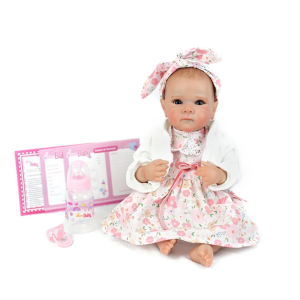 BONECA BEBE REBORN LAURA BABY BELLA 18" 100% VINIL