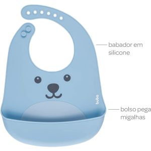 BABADOR DE SILICONE COM PEGA MIGALHAS BUBA