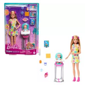 BONECA BARBIE BABA SKIPPER BABY SITTERS HTK35